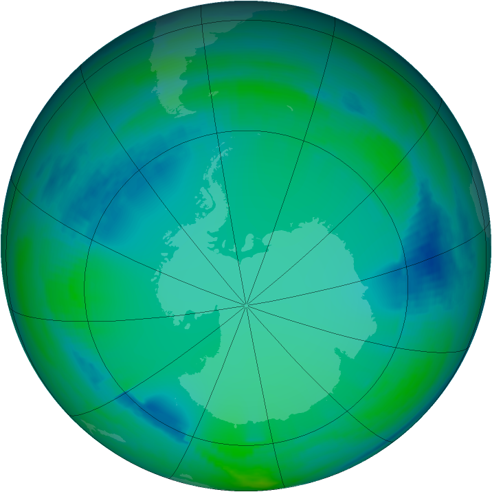 Ozone Map 2000-07-07